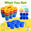 Haundry 6 Pack Classroom Caddy Storage Basket with Handle, Plastic