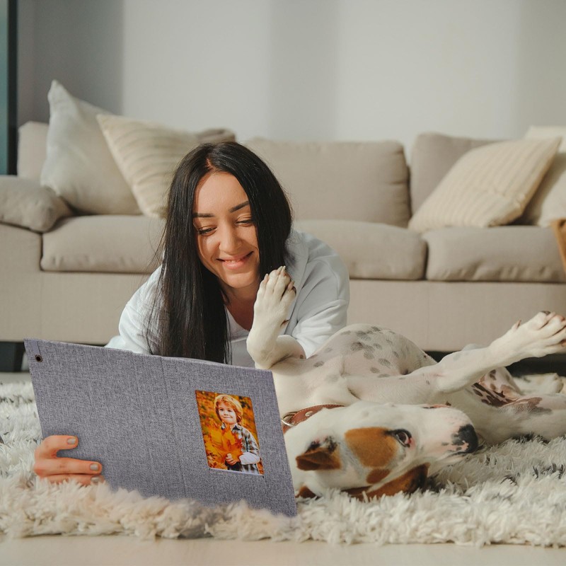 Ayorasly Small Photo Albums for 4×6 Photos, 2 Pack Linen