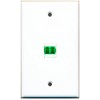 RiteAV - 1 Port Fiber LC APC Duplex Wall Plate