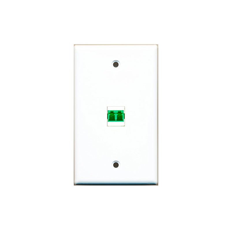 RiteAV - 1 Port Fiber LC APC Duplex Wall Plate