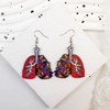 Novel Acrylic Human Lung and Butterfly Dangle Earrings - Unique