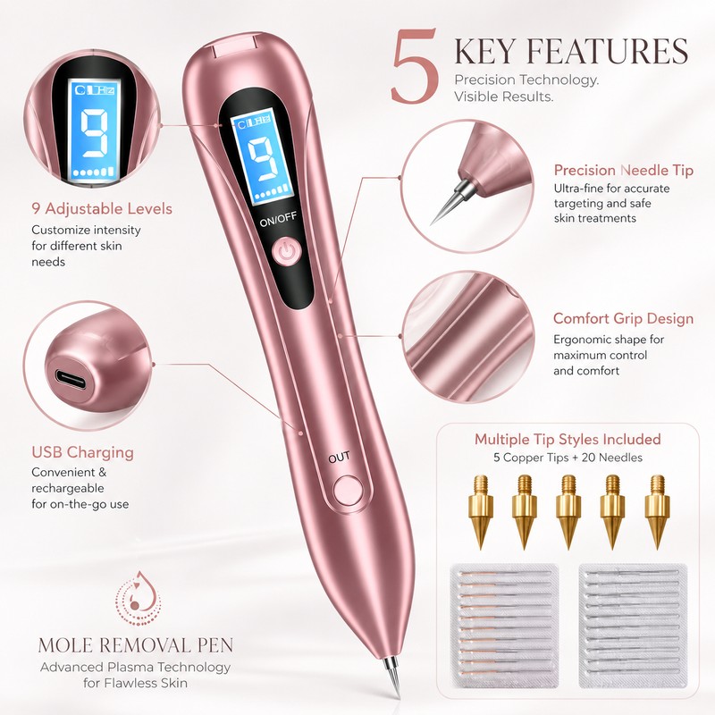 Professional Plasma Beauty Pen for Cosmetic Spot Care – 9-Level