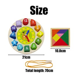LSYYSL 1 Piece Giraffe Pattern Clock And 1 Piece Puzzle Toy, Digital Clock Toys, Creative Children'S Toys, Educational Toys