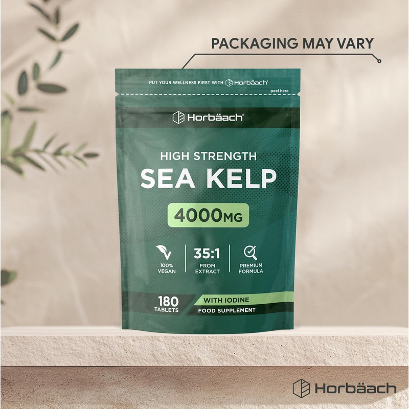 Sea Kelp Tablets 4000mg | Natural Source of Iodine |