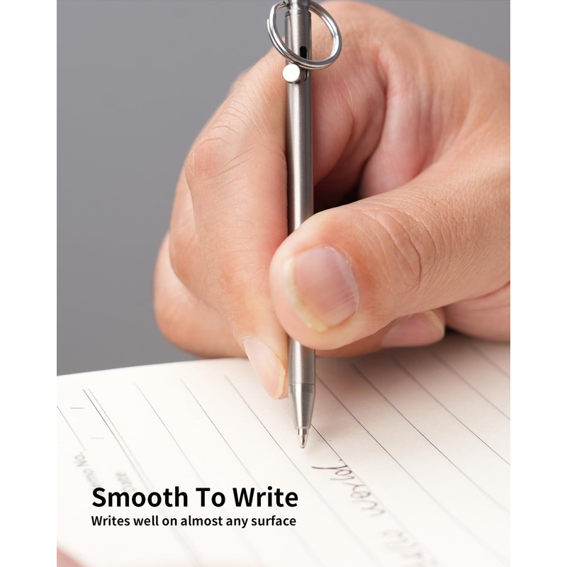 Titanium Mini Bolt Action Pen, 3.30 x 0.20 cm, Keyring,