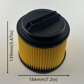 1 PACK YIEEC A32RF03N Replacement Cartridge Vacuum HEPA filter Compatible with PWV201 RYO BI 18V ONE + 4.75 Gal. Wet/Dry Vacuum with Filter Cap