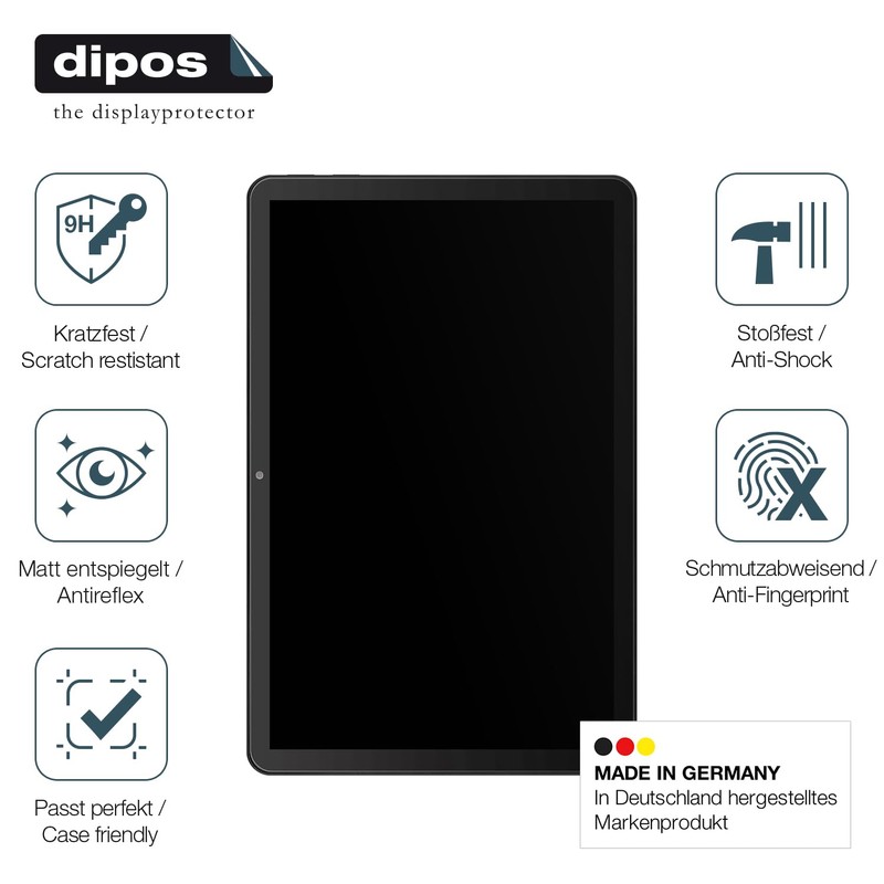 dipos I 2x Screen Protector 9H Matte Compatible with Aiwa