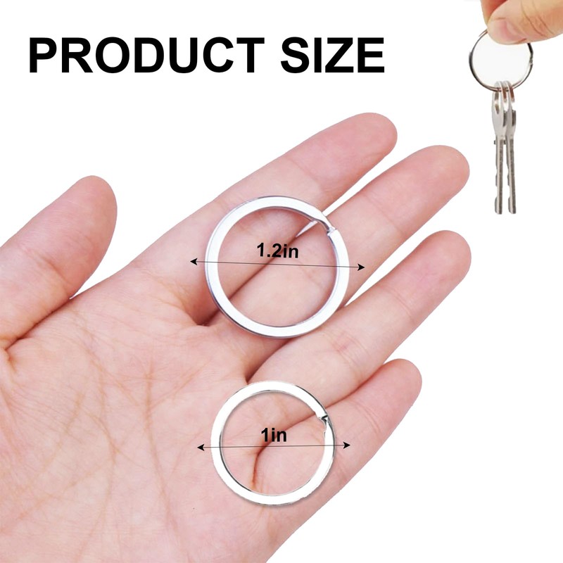 ASIRYVA 12 Pcs Key Ring Hoop, Key Rings Keyring Ringsfor