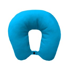 Lemos Home Neck Pillow with Microfibre Filling Neck Pillow, Comfortable Travel Pillow for Airplane, Car, Office, Ideal for Camping, Holiday and Travel Gadgets (Turquoise Blue)