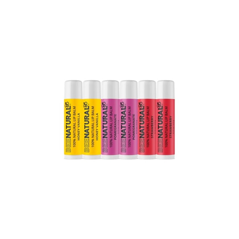 100% Natural Moisturising Lip Balm - Multi Flavour (Honey Vanilla,