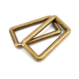 VersaKits 10 Pcs Metal Rectangle Rings Heavy Duty Zinc Alloy Rectangular Buckle Loops for Bag Strap Belt Webbing, Bronze, 1-1/2''
