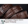 LX-SUNCX Men Belts Alligator Belt Cowhide Crocodile Print Belt Buckle