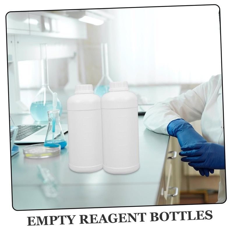 KICHOUSE 3Pcs Reagent Sample Bottles with Cap Empty Liquid Storage