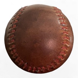Geoffrey Baseball TAN Leather with RED Stitching | Retro Hand Stitched