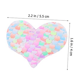Healeved 12pcs Love Hairpin Girls Hair Clip Glitter Barrettes Hairstyle Holder for Half Head Ponytail