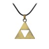 LLYANZ Antique Gold Plated Metal Leather Chain Zelda Pendant Necklace