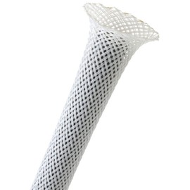 Techflex Funda de cable de 3 mm, extensible, 7.62 m, blanco