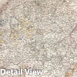 Historic Map : 1839 Grand Duchies of Mecklenburg - Schwerin and Mecklenburg - Strelitz. Special Map. - Vintage Wall Art - 44in x 34in