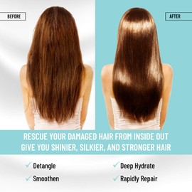 Hair Treatment, Hair Mask, MagiForet Argan Oil 9 Zero Hair Water Treatment, with Natural Keratin, Protein, Sulphate-Free Repair Conditions and Volumising