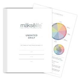 A5 Quarterly Undated Goal-Setting + Daily Planner Inserts - 120 GSM Recycled Paper, MäksēLife Goal-Setting System, Full Daily Planning Pages