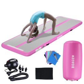Inflatable Gymnastics Air mat and Air Roller Tumbling Track with Air Barrel Octagon Mat with Pump for Home/Gym