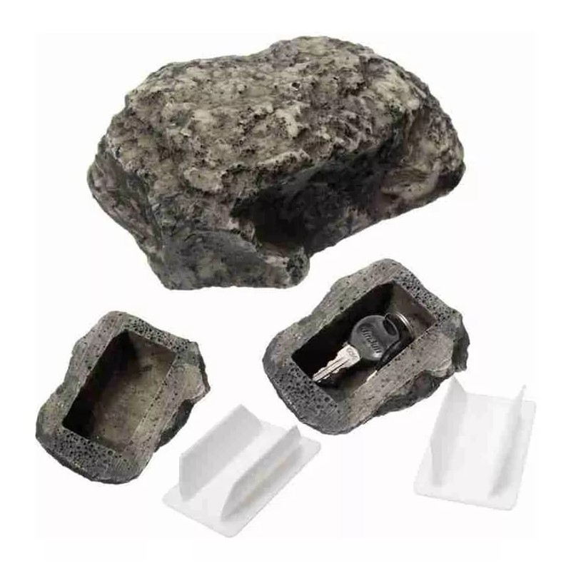 Estuchelandia Caja Piedra Falsa Dinero Llave Oculta Roca Patio Jardin