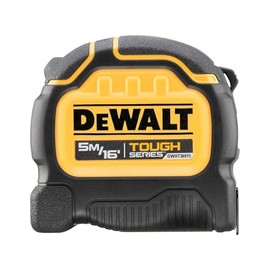 DeWALT TOUGHSERIES™ Tape Measure 5m/16ft (Width 32mm) Rip-Shield ; blade coating that provides increased durability ultra-tough housing keeps the tape safe and secure EC Class II