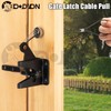 BOODVON Gate Latch Cable Pull with Spring, Metal Gate Opener