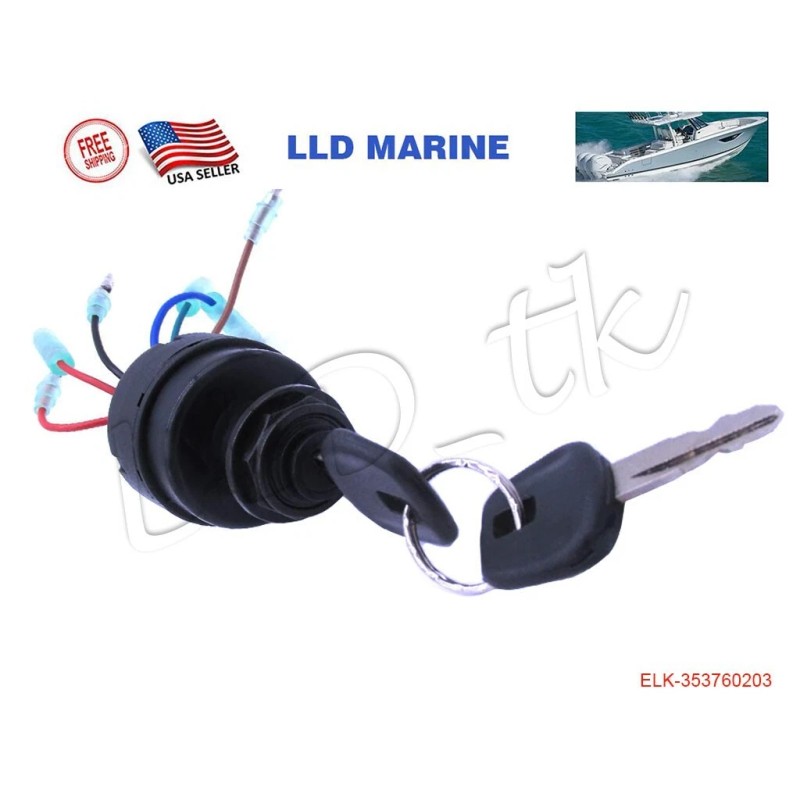 LLD_TK Ignition Key Switch for Tohatsu Nissan Outboard 8 9.8