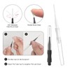 100 Pieces Micro Eyebrow Brushes with Cap Eyebrow Spoolie Brush,