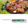 Probe Meat Thermometer Waterproof LCD Digital Folding Food Temperature Gauge