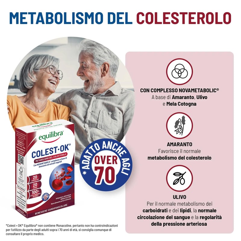 6x Equilibra Colest OK Metabolismo del Colesterolo Novametabolic con Amaranto
