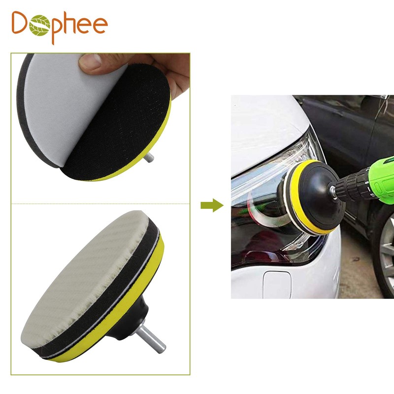 車磨き用 人造ウールバフ 人造ウールパッド 研磨パッド 50mm 細目 2個セット ボディー磨き用バフ 洗車用 車磨き