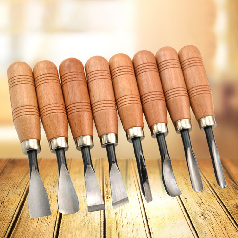 8 In 1 8 Pcs Wood Cutter Wood Carving Tools