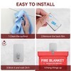 KRUI Mini Fire Blanket Hooks, Stainless Steel Adhesive Wall Hooks