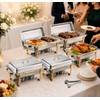 8QT Stainless Steel Chafing Dish Set for Buffets – Gold