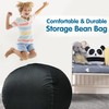 Lukeight Stuffed Animal Storage Bean Bag Chair Cover for Kids,