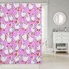 Homewish Cute Goose Shower Curtains,Cartoon Farmhouse Livestock Animal Bath Curtain,Kawaii