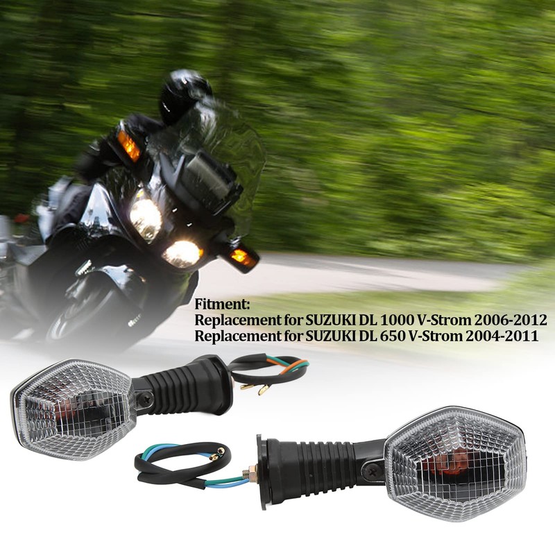 OUKENS Motorcycle Front Indicator Indicator Replacement Part for Suzuki DL