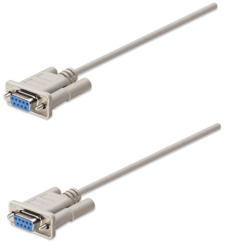 Manhattan CABITL720 Cable Serial DB-9 a RS-232, Null Modem, Hembra/Hembra,
