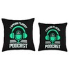 Host Podcast Hosting Radio Microphone Podcast Throw Pillow