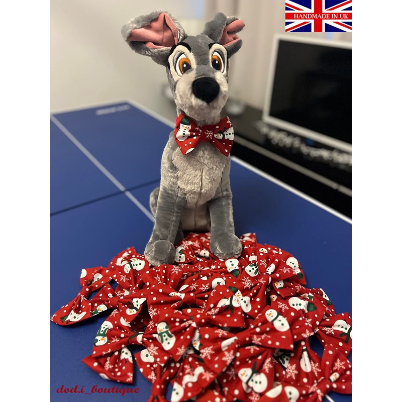 New Dogs Bow Tie CHRISTMAS Elastic Band attach COLLAR ACCESSORY