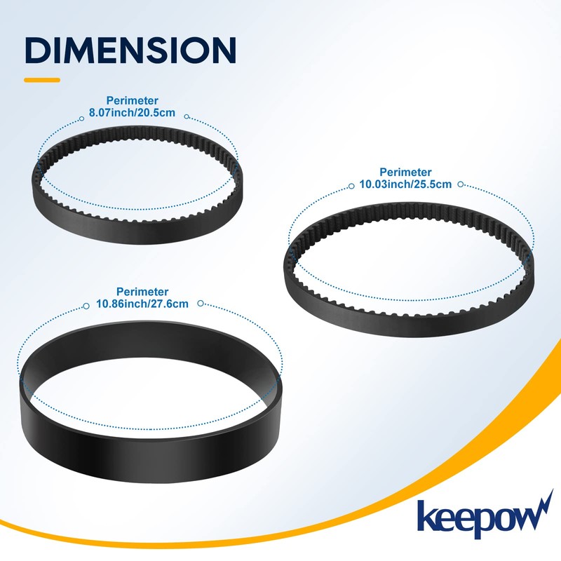 KEEPOW Replacement Belt Set Compatible with Bissell ProHeat 2X Revolution