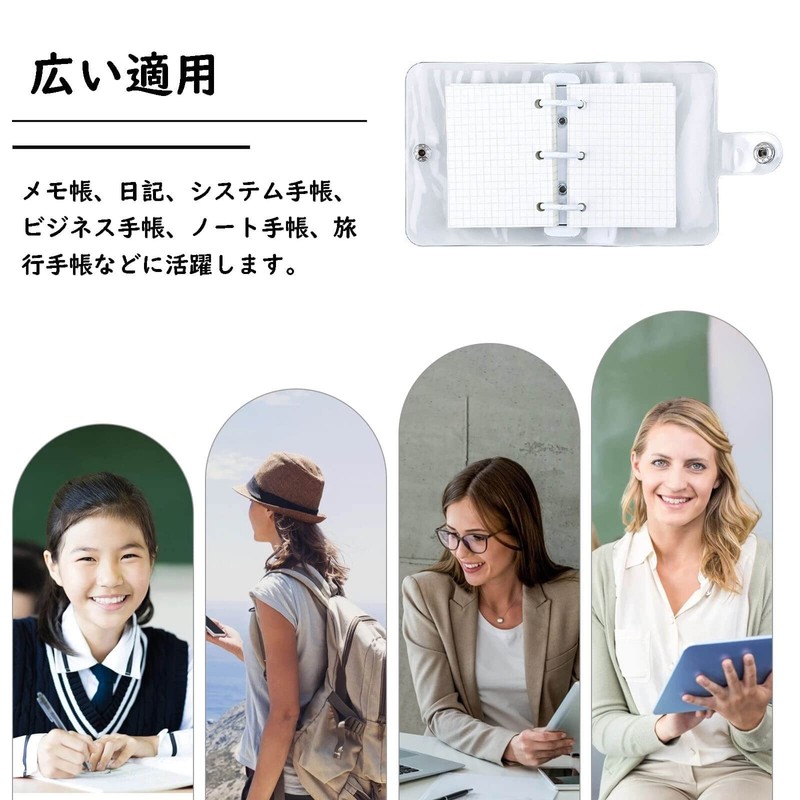 Personal Notebook, Notepad, Mini Organizer, Pocket Size, PVC Clear Material,