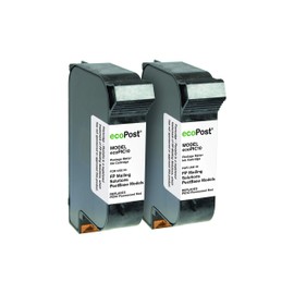 Clover ecoPost Replacement Postage Meter 2 Pack Ink Cartridge for FP Mailing Solutions PIC10 | Flourescent Red