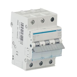 Hager MCN320 Biconnect Circuit Breaker Clamping System Three-Current (3P), Characteristics C up to 20 Ampère, 6kA Short Circuit Resistance
