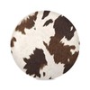 JUZIHAI Brown White Cow Print Placemats 15 Inch Round Polyester