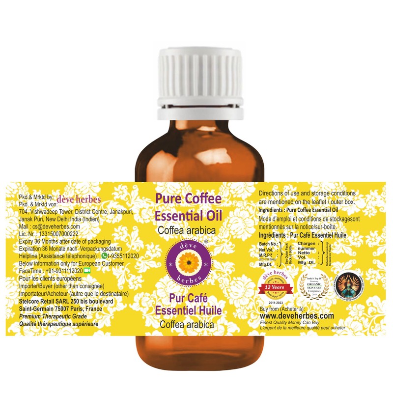 dève herbes Pure Coffee Essential Oil 5ml (0.16 oz)