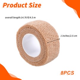 KFHENSOMR Pack of 8 Toe Protectors, Large Toe, Breathable Cuttable Toe Protection, Tube Bandage for Corns Blisters Ingrown Toenails Bunion, Calluses, Thumb Valgus