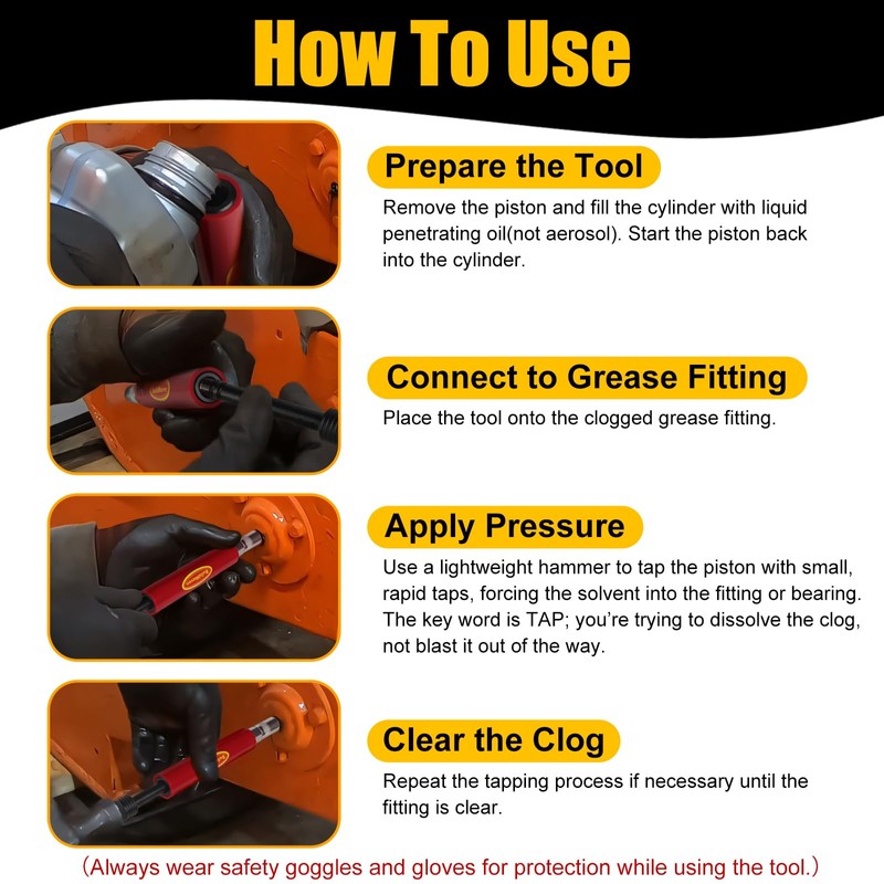 Grease Fitting Cleaning Tool -Grease Zerk Cleaner, Grease Fitting Rejuvenator,